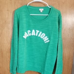 J CREW vacation Sweatshirt Terry Material